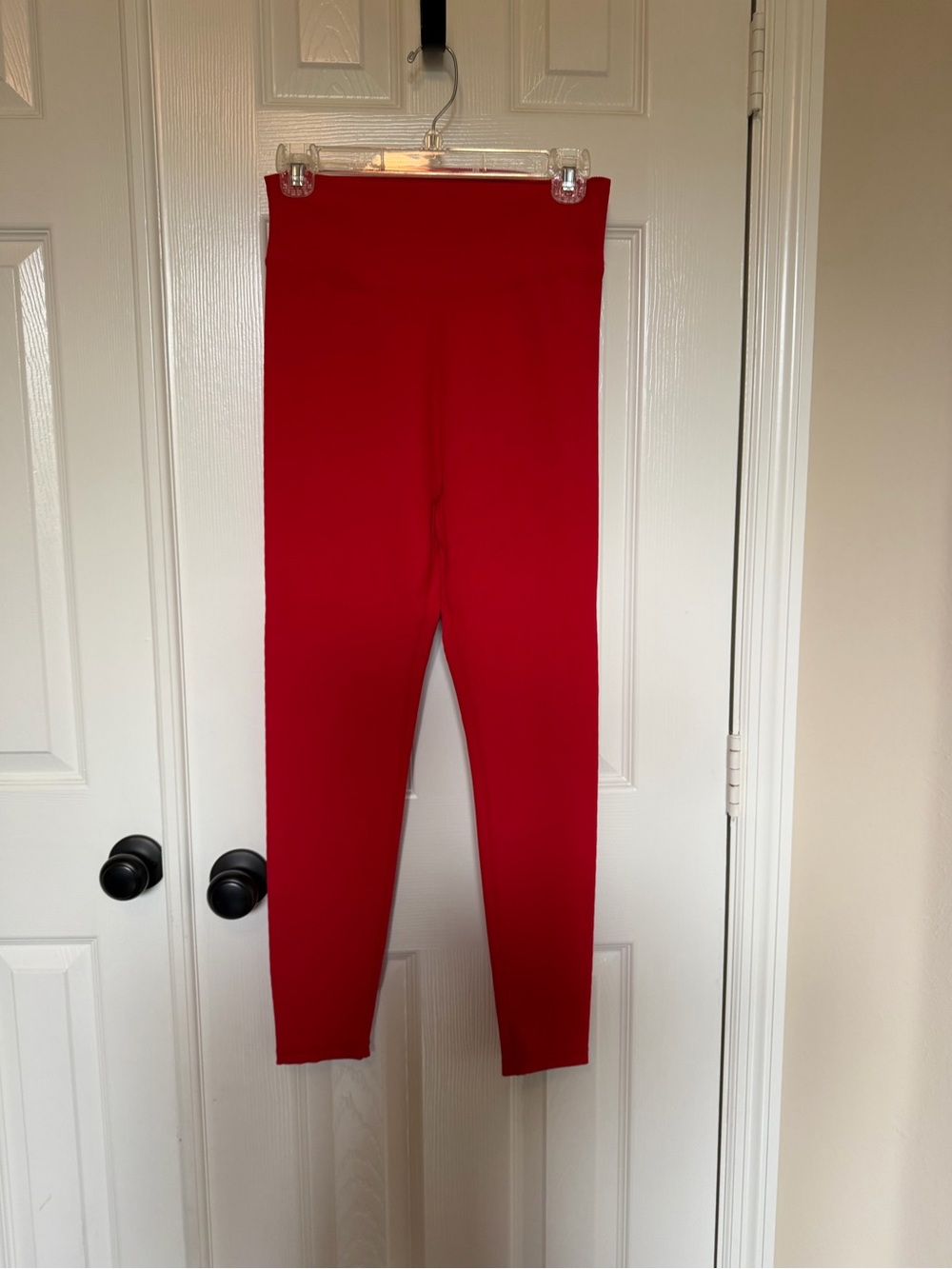 Buff Bunny Bright Red High-Waist Ribbed Leggings